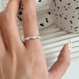 Sterling Silver Shell Irregular Design Ring
