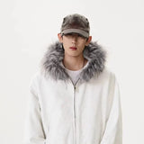 Autumn Japanese Edge Fur Collar Hoodied Sweatshirt