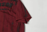 Streetwear Dirty Wash Letter Print Crew T-Shirt