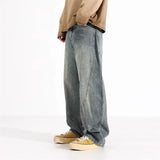 Men's Cool Vintage Straight Wide Leg Denim Jeans