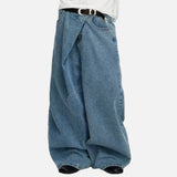 Durable Distressed Baggy Wide Leg Jeans