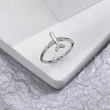 Women Cool Silver Crystal Aircraft Ring