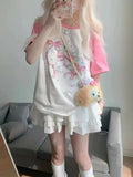 Sweet Pink Kawaii Graphic Rabbit T-Shirt