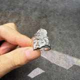 Adjustable Retro Half-Face Mask Ring