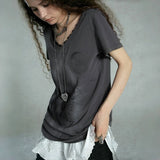 Vintage Grunge Aesthetics Graffiti Print T-Shirt