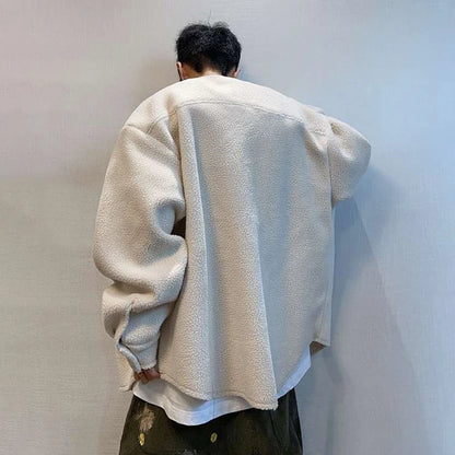 Faux Cashmere Polar Fleece Casual Jacket
