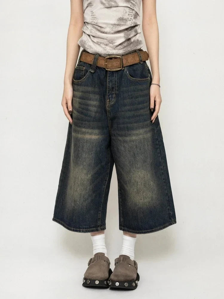 Y2K 2000s Blue Women's Punk Jorts