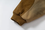 Thick Corduroy High Street Distressed Fur Hooded Jacket