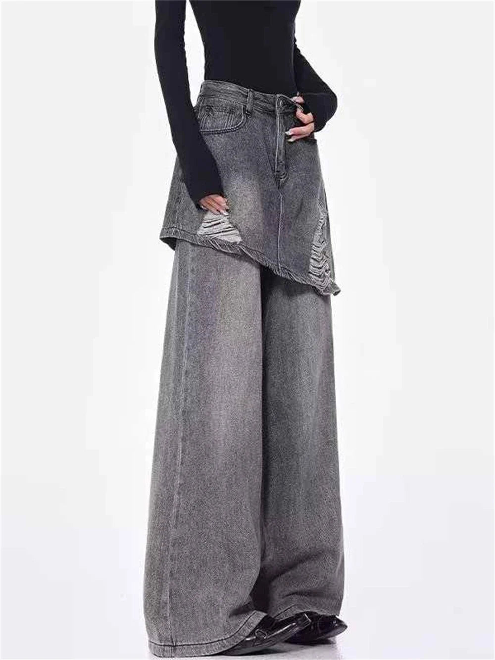 Patchwork Baggy Goblin Core Denim Jeans