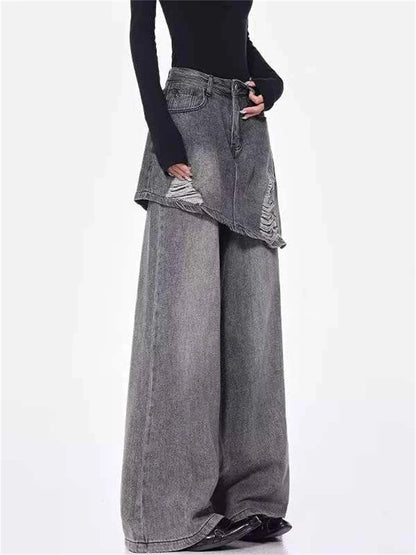Patchwork Baggy Goblin Core Denim Jeans
