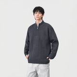 Essential Solid Color Mock Neck Jumper Sweater