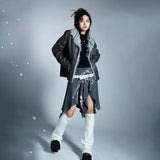 Vintage Irregular Graffiti Print Skirt