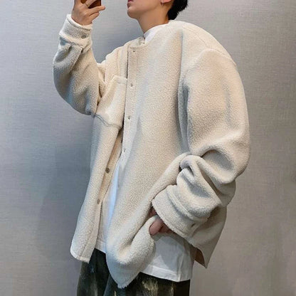 Faux Cashmere Polar Fleece Casual Jacket
