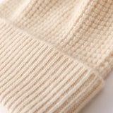 Cashmere Knitted Solid Beanie