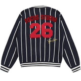 Retro Embroidered Striped Knitted Sweater