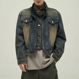 Retro Distressed Japanese Denim Jacket