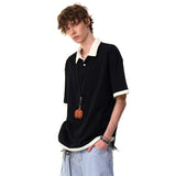 Classic Comfort Splicing Short Sleeve Polo Shirt