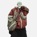 Handsome Streetwear Multi-Panel Leather Jacket
