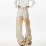 Utility Vibe 3D Printed Straight Wide Jeans