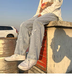 Cross Patch Denim Pants