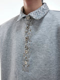 Original Patchwork Decorate Shoulder T-Shirt