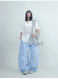Fresh Blue White Checkered Sport Pants