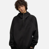 Punk Oversized Letter Embroidered Stand Sweatshirt