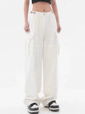 Straight High Waist Cargo Pants