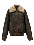 Cool Vintage Distressed Leather Jacket