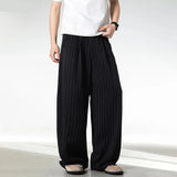 Old Money Style Stripe Wide Leg Suit Pants
