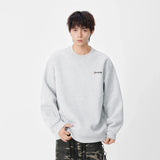 Comfortable Cozy Logo Print Crew Neck Sweatshirt