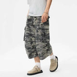 Durable Camouflage Workwear Shorts Loose Wide Leg Jorts