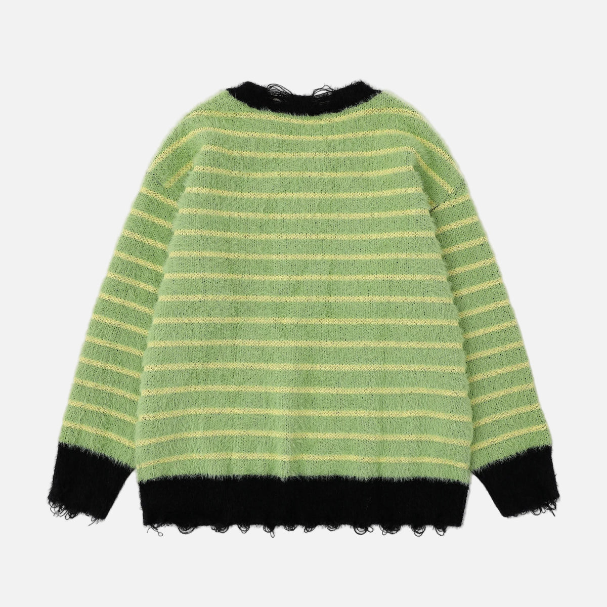 Cozy Striped with Scarf Knitwear Sweater
