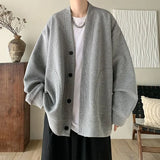 Men's Casual Autumn Korean Solid Color Cardigan