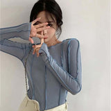Solid Bright Line Long Sleeve T-shirt