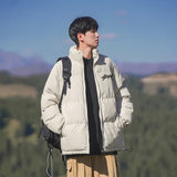Streetwear Thicken Solid Stand Collar Puffer Jacket