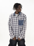 Patch Letter Embroidered Long Sleeve Shirt