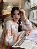 Soft Girl Cozy Striped Knit Sweater