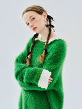 Comfort Sweet Cozy Green Winter Sweater