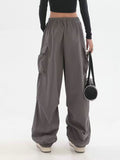 Baggy Elastic Waist Cargo Pants
