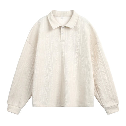 Casual Ancient Money Lapel Collar Sweatshirt