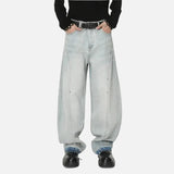 Trendy Casual Distressed Wide Leg Denim Jeans
