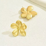 Vintage French Flower Stud Earrings