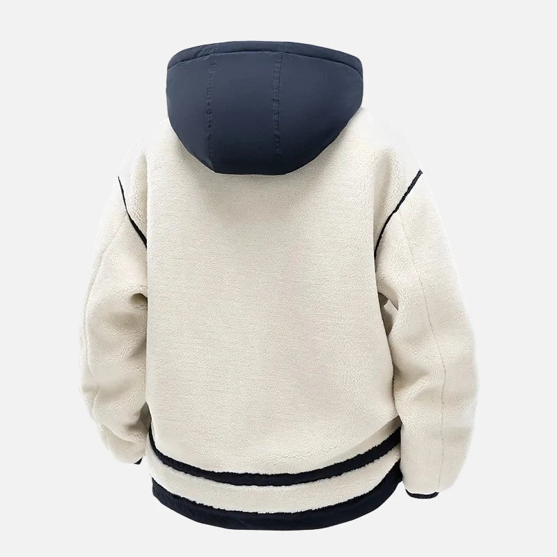 Color Coded Thicken Polar Fleece Loose Fur Jacket