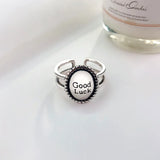 Adjustable Retro Good Luck Egg Ring