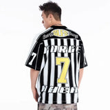 Retro Mesh Soccer Jersey Graphic Sport T-Shirt