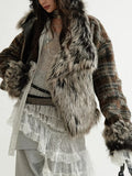 Women Retro Essential Chic Solid Fur Jacket