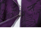 Graffiti Graphic Zip-up Hoodie