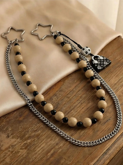 Handmade Acrylic Beads Stainless Steel Waist Chain