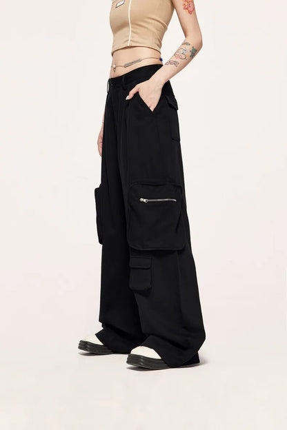 Multi Pockets Wide Leg Cargo Pants